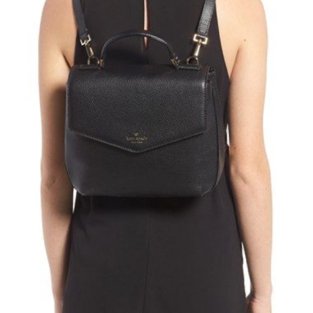 Kate Spade New York Spencer Court Adaire Convertible Leather Backpack Purse